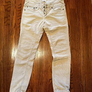 Free People Tan Corduroy Straight Skinny Jean Pants Size 30 (61855-16515125)